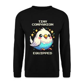 Little companion equipped | Budgie - Unisex Sweatshirt - black - Front - Alina (178cm) & Michal (187cm)