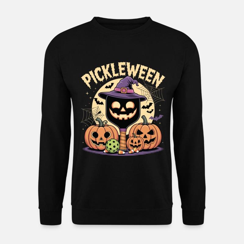 Pickleween Pickleball Player Spooky Halloween - Unisex Sweatshirt - black