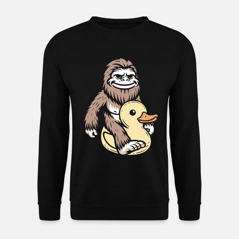 Bigfoot Quietscheente Gummiente Ente - Unisex Pullover - Schwarz