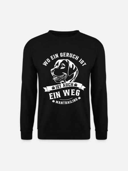 Mantrailing Labrador Wo ein Geruch da ein Weg - Unisex Pullover - Schwarz