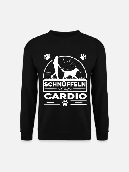 Mantrailing - Schnüffeln ist mein Cardio - Unisex Pullover - Schwarz