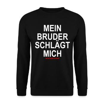 Mein Bruder Schlägt Mich nicht beim zocken - Unisex Pullover - Schwarz - Vorne - Alina (178cm) & Michal (187cm)
