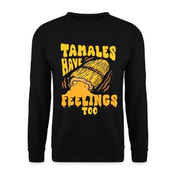 Les tamales tamale ont aussi des sentiments - Sweat-shirt Unisexe - noir - Devant - Alina (178cm) & Michal (187cm)