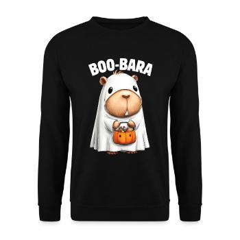 Capybara in Halloween costume - Unisex Sweatshirt - black - Front - Alina (178cm) & Michal (187cm)