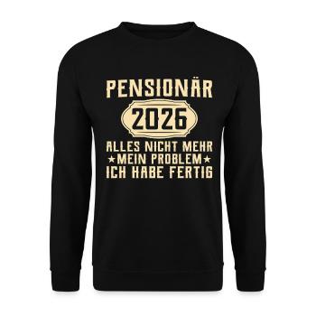 Retraité 2026 - Adieu collègue - Sweat-shirt Unisexe - noir - Devant - Alina (178cm) & Michal (187cm)