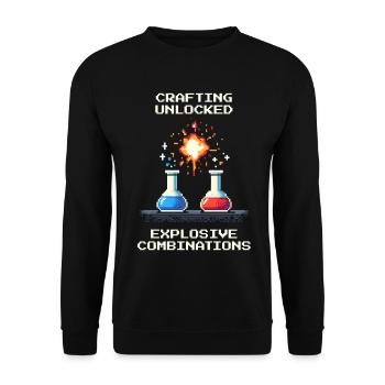 Crafting – explosive Kombinationen | Chemie - Unisex Pullover - Schwarz - Vorne - Alina (178cm) & Michal (187cm)