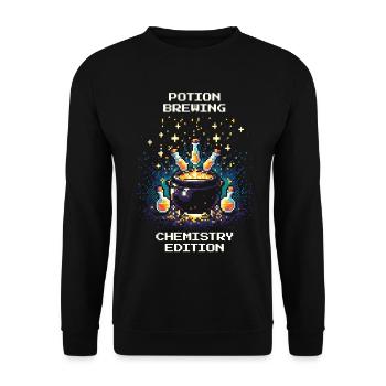 Potion Brewing – Chemistry Edition | Laboratory Humor - Unisex Sweatshirt - black - Front - Alina (178cm) & Michal (187cm)