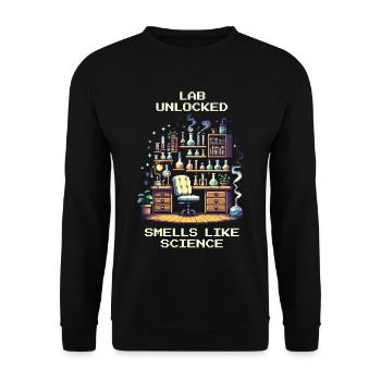 Laboratoire – Les odeurs de la science | Chimie - Sweat-shirt Unisexe - noir - Devant - Alina (178cm) & Michal (187cm)