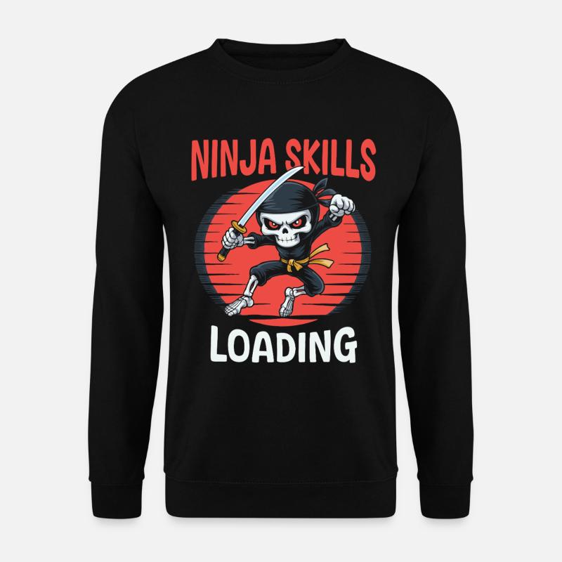 Ninja Skeleton Halloween for Kids - Unisex Sweatshirt - black