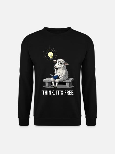 Thinking Sheep - Freedom - Unisex Sweatshirt - black