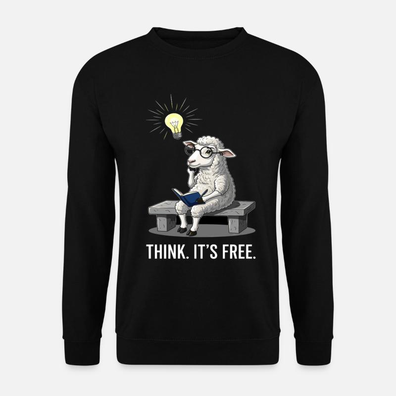 Thinking Sheep - Freedom - Unisex Sweatshirt - black