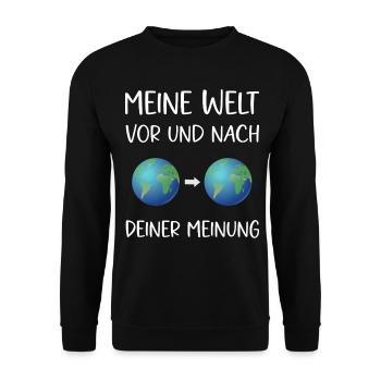 Peu importe mon monde avant et après ton avis - Sweat-shirt Unisexe - noir - Devant - Alina (178cm) & Michal (187cm)