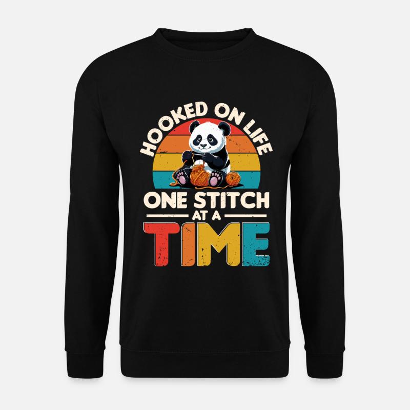 Häkeln Stricken One Stitch At A Time - Unisex Pullover - Schwarz
