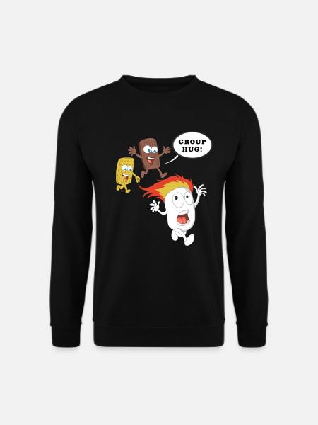 Lustiges S'mores-Hemd – Marshmallow Chocolate Group - Unisex Pullover - Schwarz