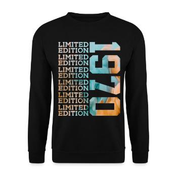 LIMITED EDITION 1970 56 YEARS 56TH BIRTHDAY - Unisex Sweatshirt - black - Front - Alina (178cm) & Michal (187cm)