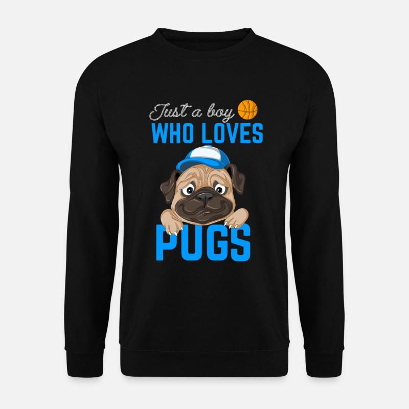 Mops für Jungen - Unisex Pullover - Schwarz