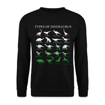 dinosaure - Sweat-shirt Unisexe - noir - Devant - Alina (178cm) & Michal (187cm)