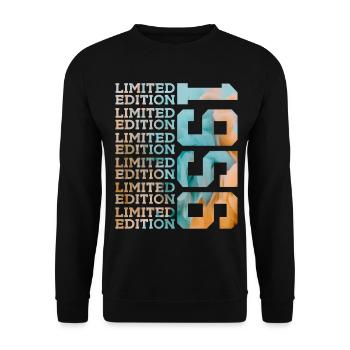 LIMITED EDITION 1956 70 YEARS 70TH BIRTHDAY - Unisex Sweatshirt - black - Front - Alina (178cm) & Michal (187cm)