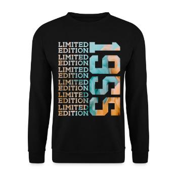 LIMITED EDITION 1955 71 YEARS 71ST BIRTHDAY - Unisex Sweatshirt - black - Front - Alina (178cm) & Michal (187cm)