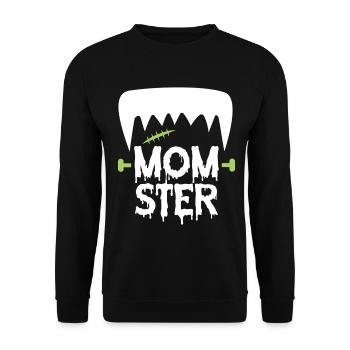 Momster - Unisex Sweatshirt - black - Front - Alina (178cm) & Michal (187cm)