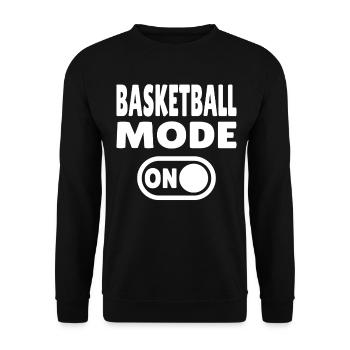 Basketball Mode ON – Spieler & Fan Design - Unisex Pullover - Schwarz - Vorne - Alina (178cm) & Michal (187cm)