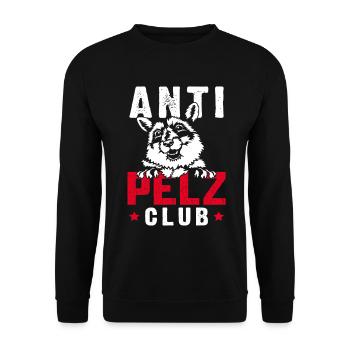 Animal Protection ANTI FUR CLUB Anti Fur Funny - Unisex Sweatshirt - black - Front - Alina (178cm) & Michal (187cm)