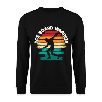 Shot Put Shot Put Toe Board Warrior - Unisex Sweatshirt - black - Front - Alina (178cm) & Michal (187cm)
