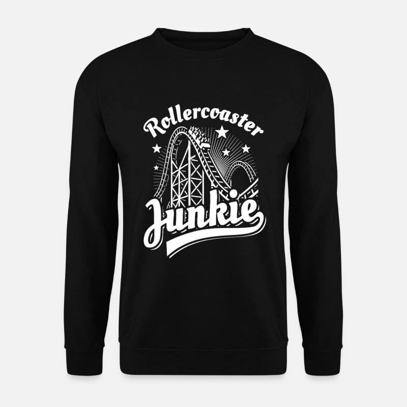 Rollercoaster Junkie - Roller Coaster - Loop - Unisex Sweatshirt - black