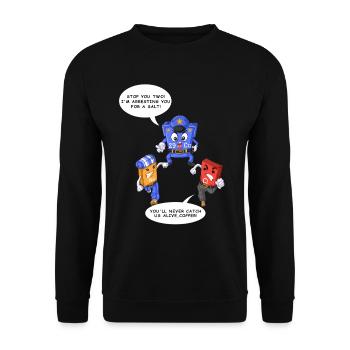 Professeur de chimie drôle – Elents du tableau périodique - Sweat-shirt Unisexe - noir - Devant - Alina (178cm) & Michal (187cm)