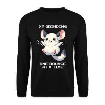 EP grind – Sprung für Sprung | Chinchilla - Unisex Pullover - Schwarz - Vorne - Alina (178cm) & Michal (187cm)
