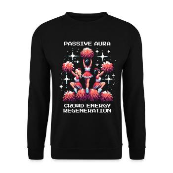 Passive Aura: Crowd Energy Boost | Cheerleading - Unisex Sweatshirt - black - Front - Alina (178cm) & Michal (187cm)