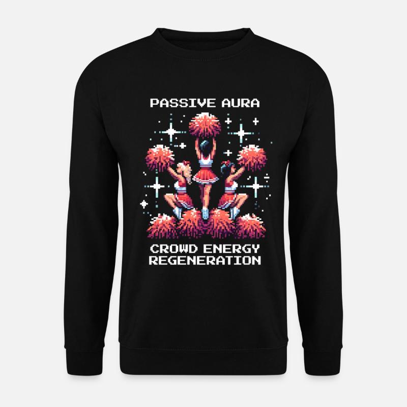 Passive Aura: Crowd-Energie-Boost | Cheerleading - Unisex Pullover - Schwarz