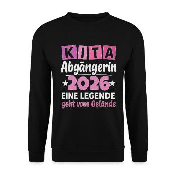 Motif de diplômé de la garderie 2026 - Sweat-shirt Unisexe - noir - Devant - Alina (178cm) & Michal (187cm)