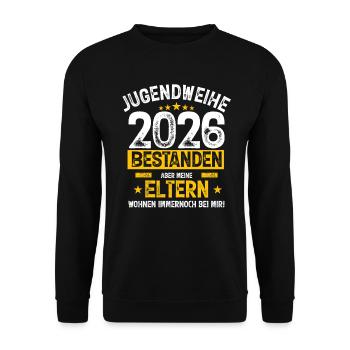 Youth Consecration 2026 Family Quote - Unisex Sweatshirt - black - Front - Alina (178cm) & Michal (187cm)
