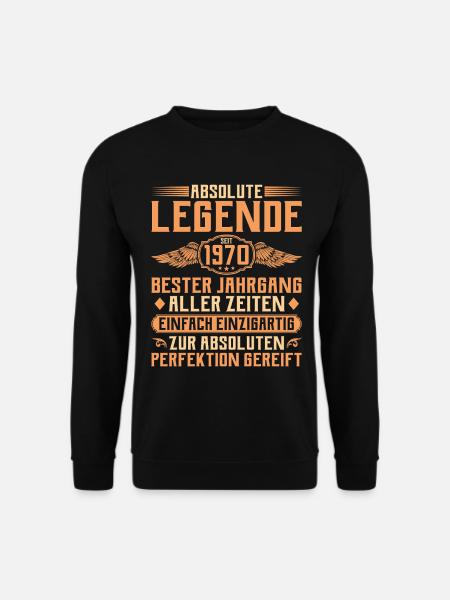 55th birthday - Legend since 1970 - Unisex Sweatshirt - black