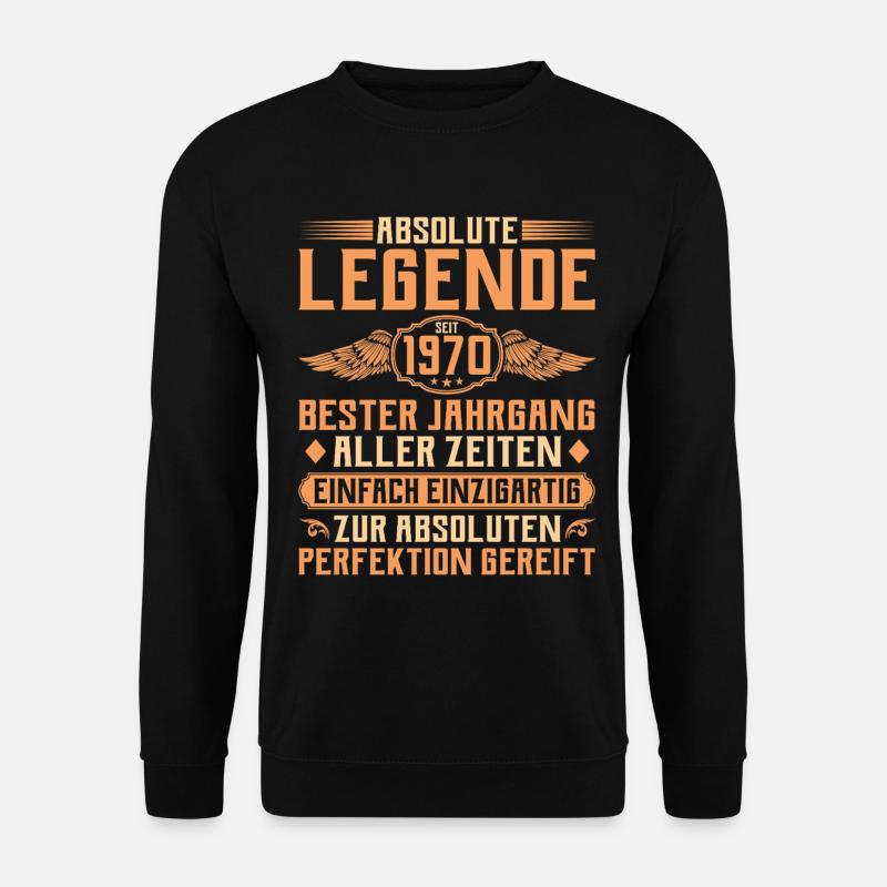 55th birthday - Legend since 1970 - Unisex Sweatshirt - black