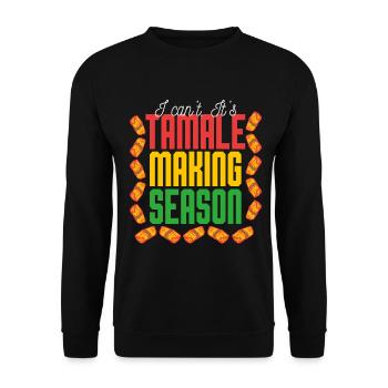 Tamale Tamales Tamale Making Season - Unisex Pullover - Schwarz - Vorne - Alina (178cm) & Michal (187cm)