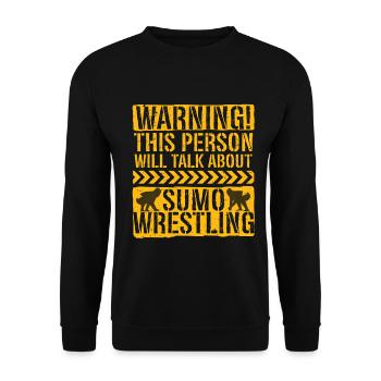 Sumoringer Sumo Wrestling Japanischer Nagoya - Unisex Pullover - Schwarz - Vorne - Alina (178cm) & Michal (187cm)