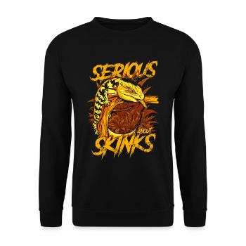 Serious About Blue Tongue Skinks Reptile Keeper - Unisex Sweatshirt - black - Front - Alina (178cm) & Michal (187cm)