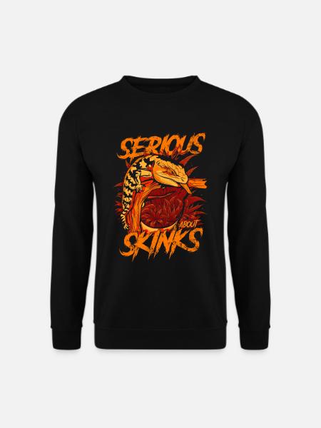Ernsthaft über Blauzungenskinke Reptilienhalter - Unisex Pullover - Schwarz