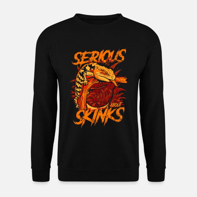 Ernsthaft über Blauzungenskinke Reptilienhalter - Unisex Pullover - Schwarz