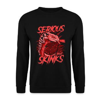 Serious About Blue Tongue Skinks Reptile Keeper - Unisex Sweatshirt - black - Front - Alina (178cm) & Michal (187cm)