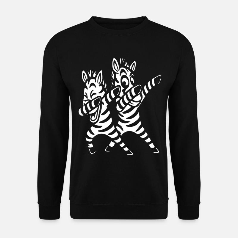 Dabbing Zebras Tanzen - Unisex Pullover - Schwarz