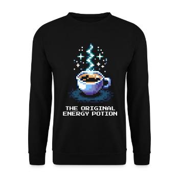 La boisson énergisante originale | Café - Sweat-shirt Unisexe - noir - Devant - Alina (178cm) & Michal (187cm)