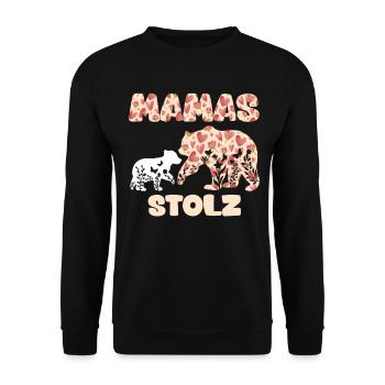 Future maman FIÈRE DE MAMAN Drôle - Sweat-shirt Unisexe - noir - Devant - Alina (178cm) & Michal (187cm)