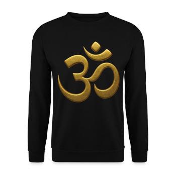 Om Mindfulness Affirmation Spiritual Awareness - Unisex Sweatshirt - black - Front - Alina (178cm) & Michal (187cm)