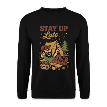 Drôle de camping camping-car ciel étoilé - Sweat-shirt Unisexe - noir - Devant - Alina (178cm) & Michal (187cm)
