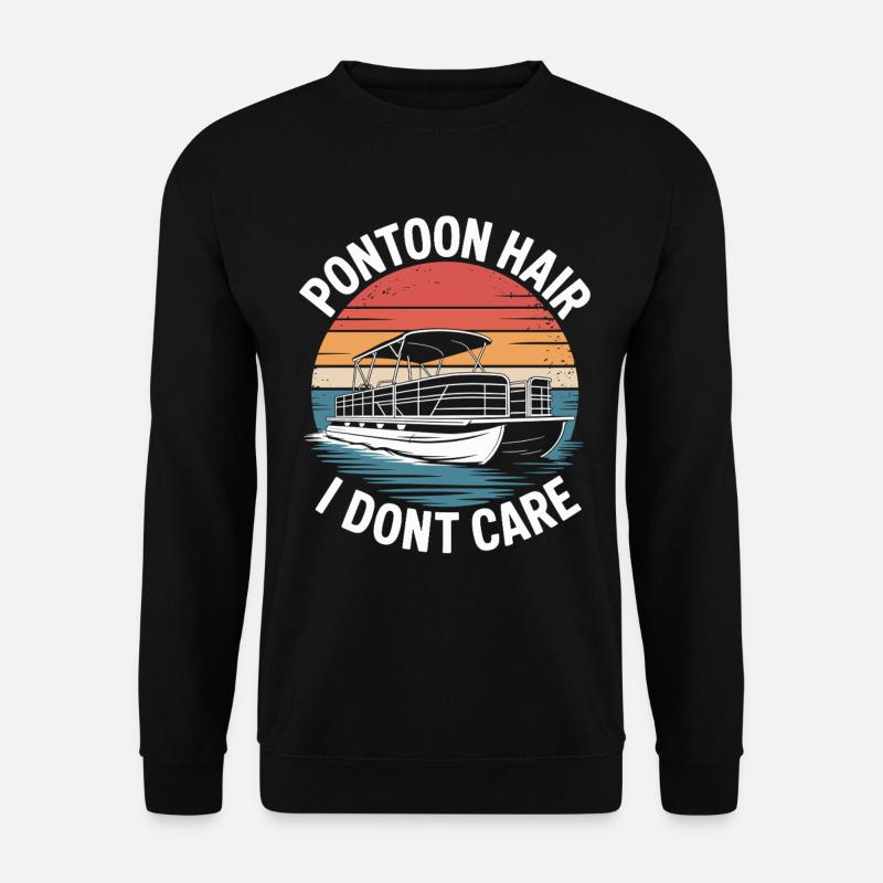 Pontoon Captain Pontoon Boat Saying - Unisex Sweatshirt - black