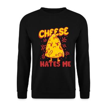 Lactose intolerance Lactose intolerant - Unisex Sweatshirt - black - Front - Alina (178cm) & Michal (187cm)