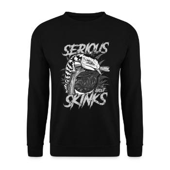 Serious About Blue Tongue Skinks Reptile Keeper - Unisex Sweatshirt - black - Front - Alina (178cm) & Michal (187cm)